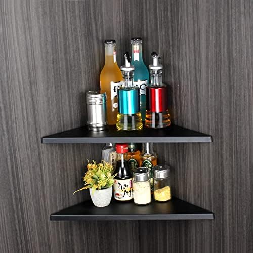 Evron Corner Mounting Shelf Set of 2 Frosting Pattern