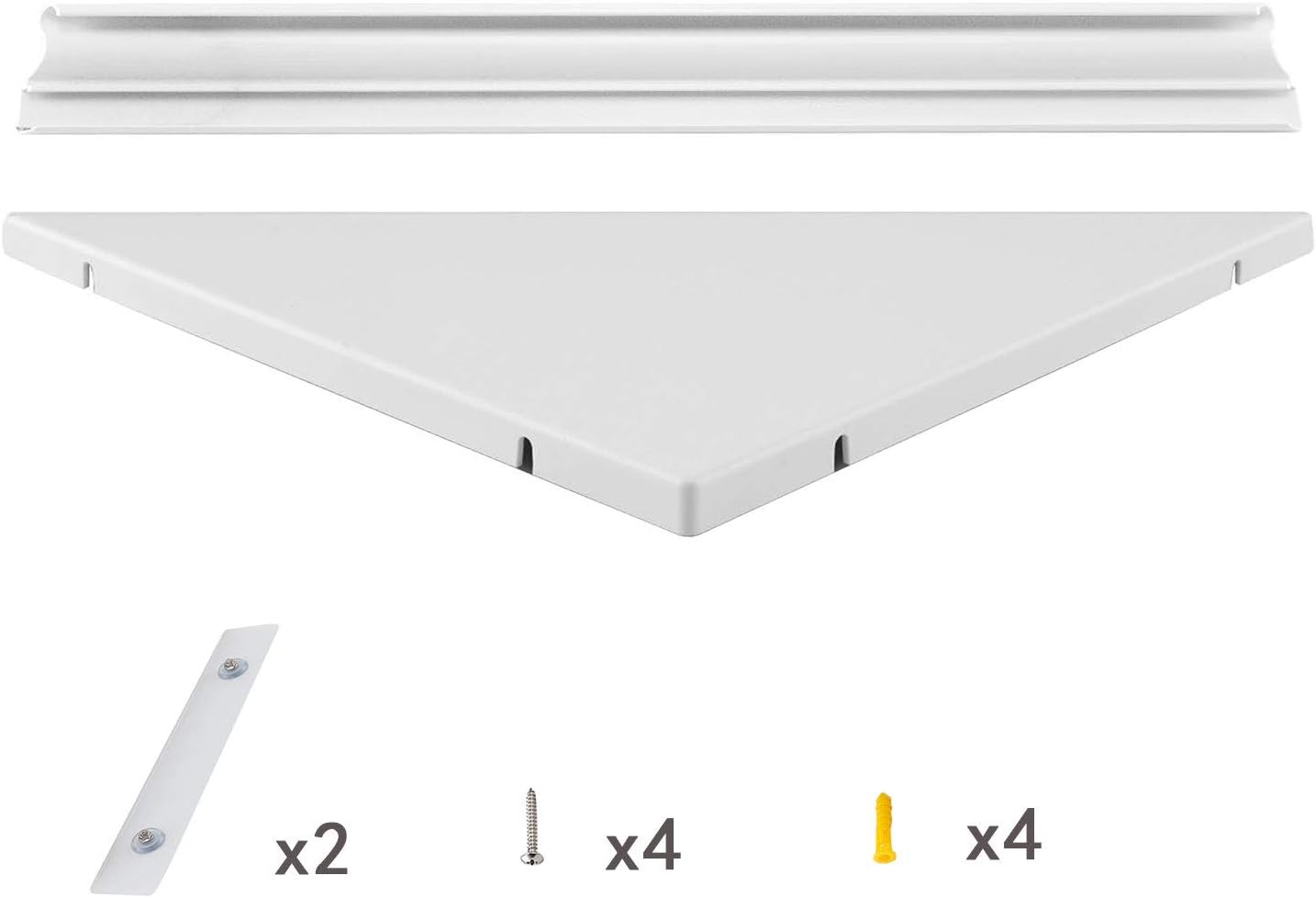 Evron Wall Mount Corner Shelf White 1 Pack