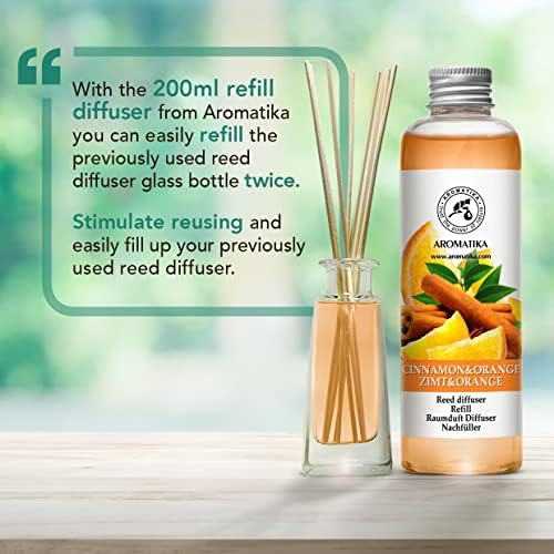 Cinnamon Orange Diffuser Refill 68 Fl Oz for Relaxation and Holiday Cheer