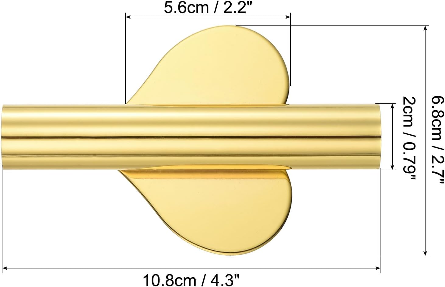 PATIKIL Wall Flower Vase Tube Gold Tone
