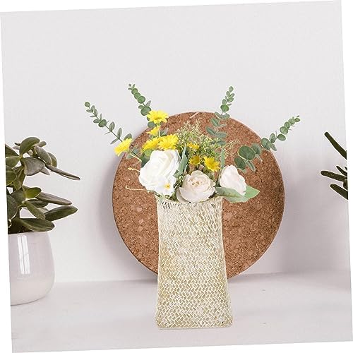Seagrass Woven Flower Vase for Home Office Decor