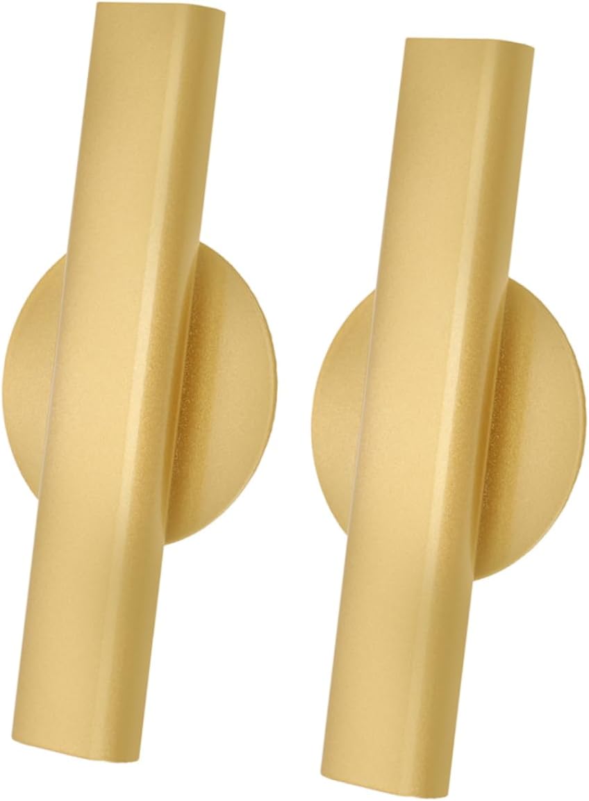 VOSAREA 2pcs Nordic Style Wall Mounted Metal Tube Vase Adhesive Holder