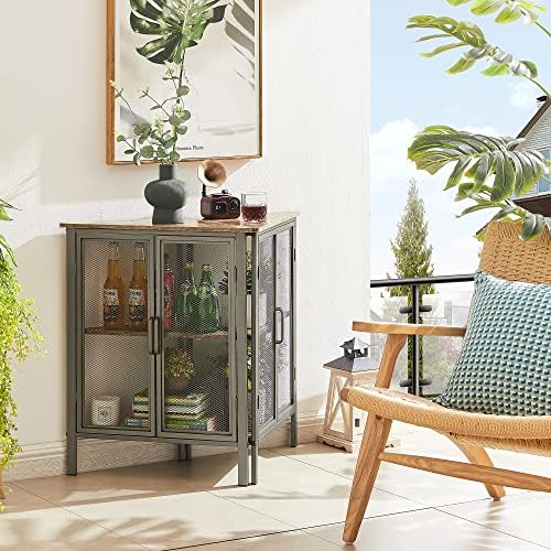 VECELO Corner Shelf with Door 1