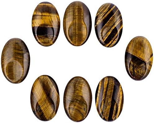 Rockcloud Pack of 2 Tigers Eye Crystal Worry Stones