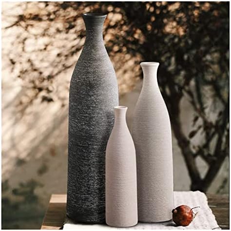 LQX Natural Ceramic Sculpture Vase for Home Decor
