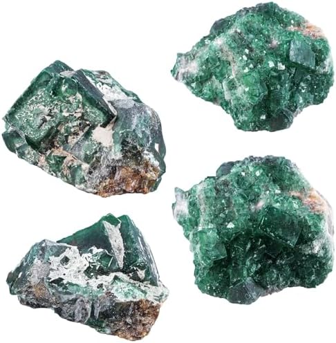 Amogeeli Natural Fluorite Crystal for Feng Shui Decor