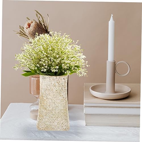 POPETPOP Seagrass Woven Vase for Dried Flowers