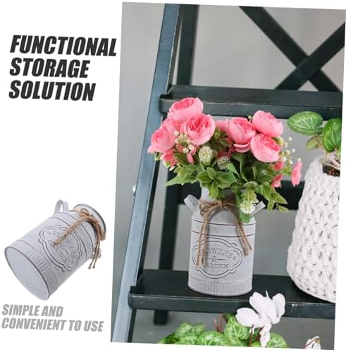 Rustic Galvanized Milk Can Vase for Home Decor