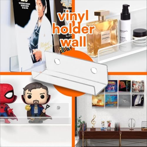 Modern Clear Acrylic Floating Shelves for Wall
