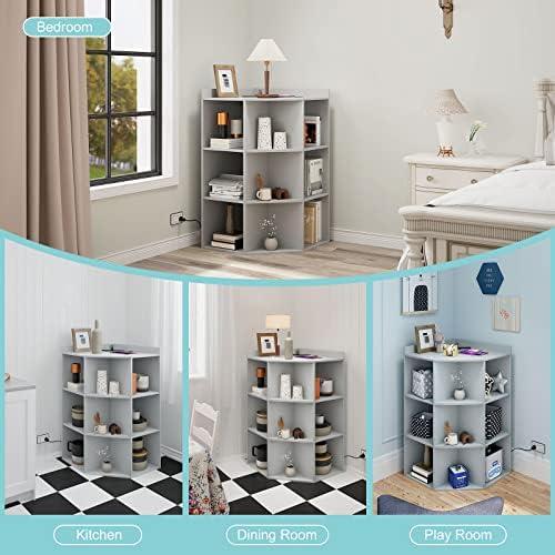 HedoAjim Corner Cabinet with USB and Outlets