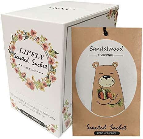 14 Pack Sandalwood Scented Sachets for Drawer and Closet