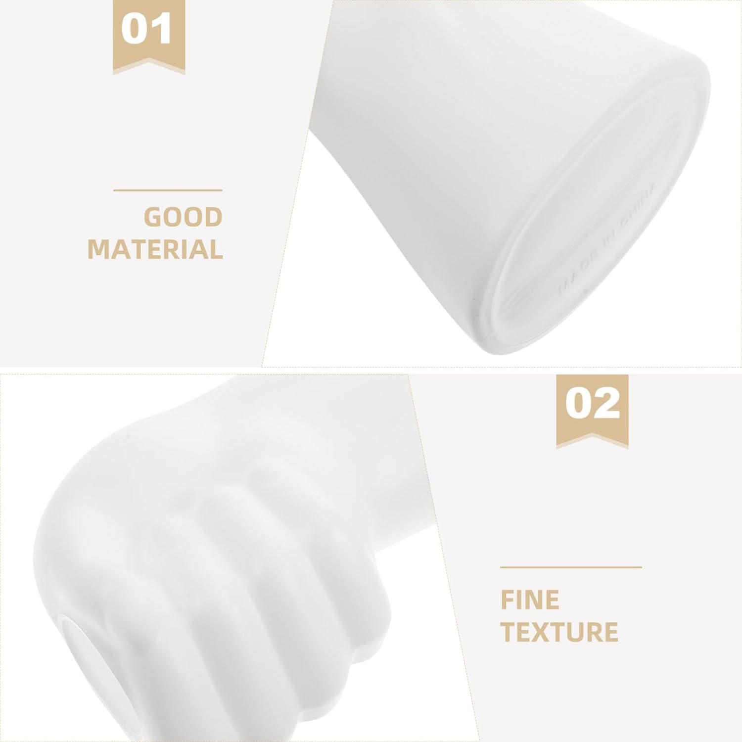Merryhapy 2pcs Arm Vase White Modern Decor