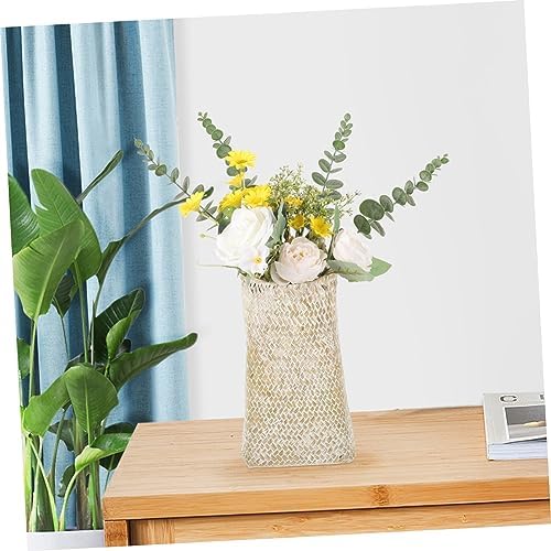 VICASKY Seagrass Woven Flower Vase for Home Decor