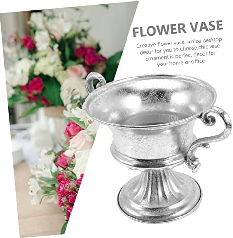 Silver Urn Vase For Wedding Decor And Home Display