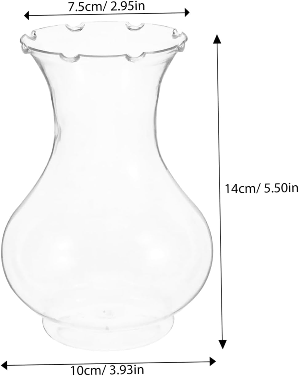 4pcs Clear Plastic Centerpiece Flower Vases with Nonslip Base and Robust Design
