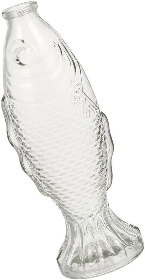 Zerodeko Fish Shaped Glass Bottle Decorative Vase