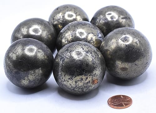 Golden Chalcopyrite Sphere with Iron Pyrite Inclusions 42mm