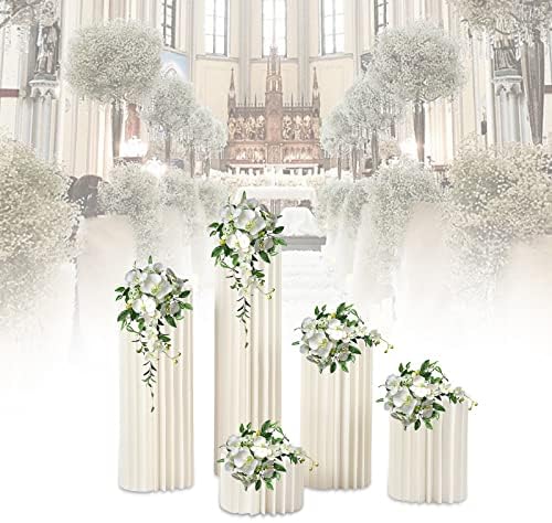 Wedding Centerpiece Cardboard Vases 5pcs Foldable Display Stands