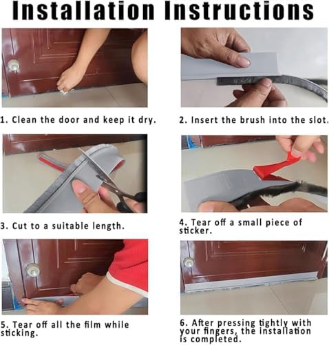 39 Inch Door Draft Stopper with Brush Seal