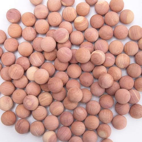 120 Pcs Red Cedar Balls with Satin Bags