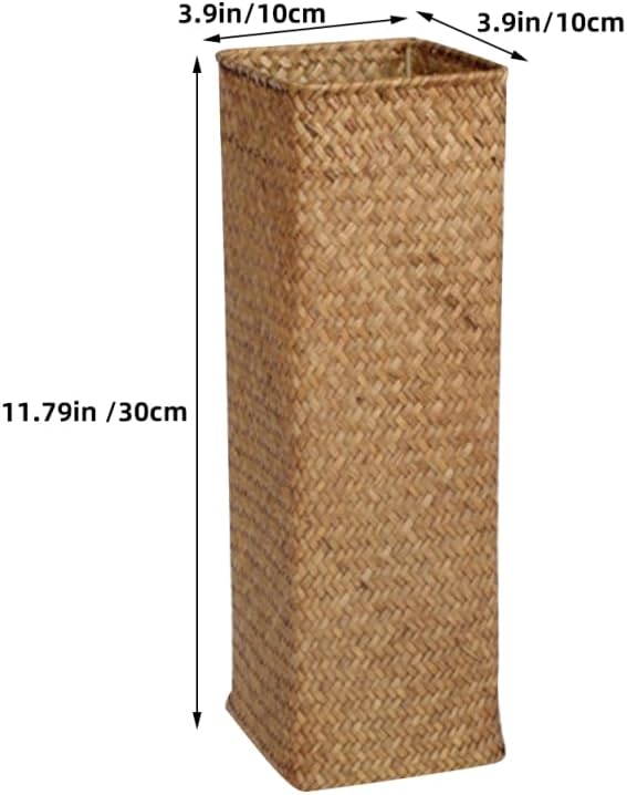 PRETYZOOM 2pcs Woven Flower Vase for Home Office Decor