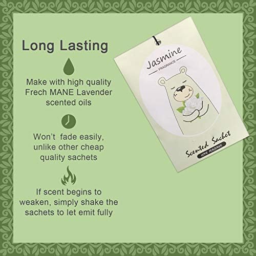14 Pack Jasmine Scented Sachets for Drawer and Closet