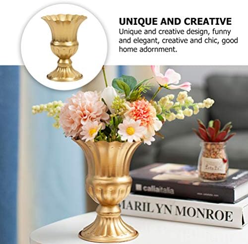 BESTOYARD Vintage Golden Wrought Iron Flowerpot