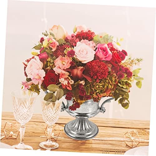 Elegant Silver Urn Vase for Home and Office Decor