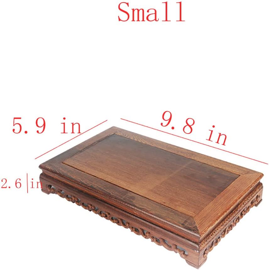 Oriental Style Rosewood Carved Base Vase Display Stand