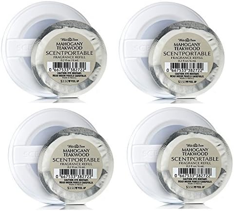 Mahogany Teakwood Scent Portable Refill Bundle of 4