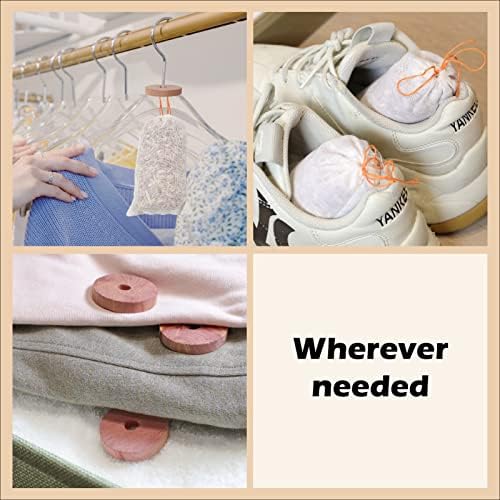 HARMOSO Cedar Wood Rings Lavender Sachets 30 Pack