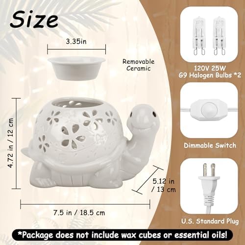 LESES Electric Wax Melter Turtle Warmer with 2 Bulbs