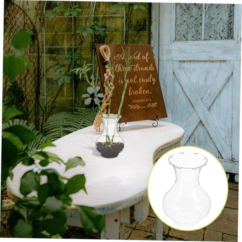 POPETPOP 4pcs Clear Hydroponic Vases for Indoor Plant Propagation Wedding Centerpieces
