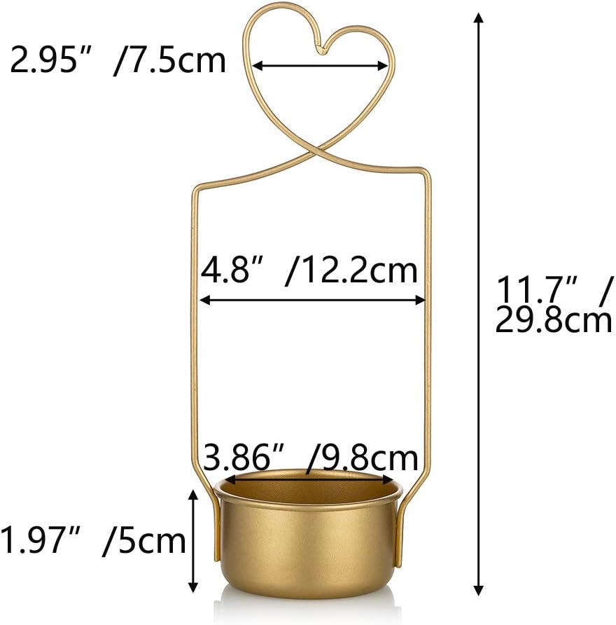 2 Pcs Gold Metal Flower Basket for Wedding Decorations