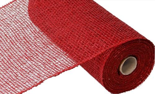Craig Bachman 10 Inch Poly Burlap Mesh Cranberry Red 10 Yards