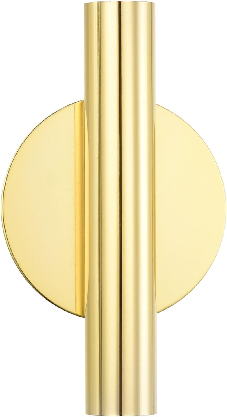 PATIKIL Wall Flower Vase Tube - Gold Tone Metal