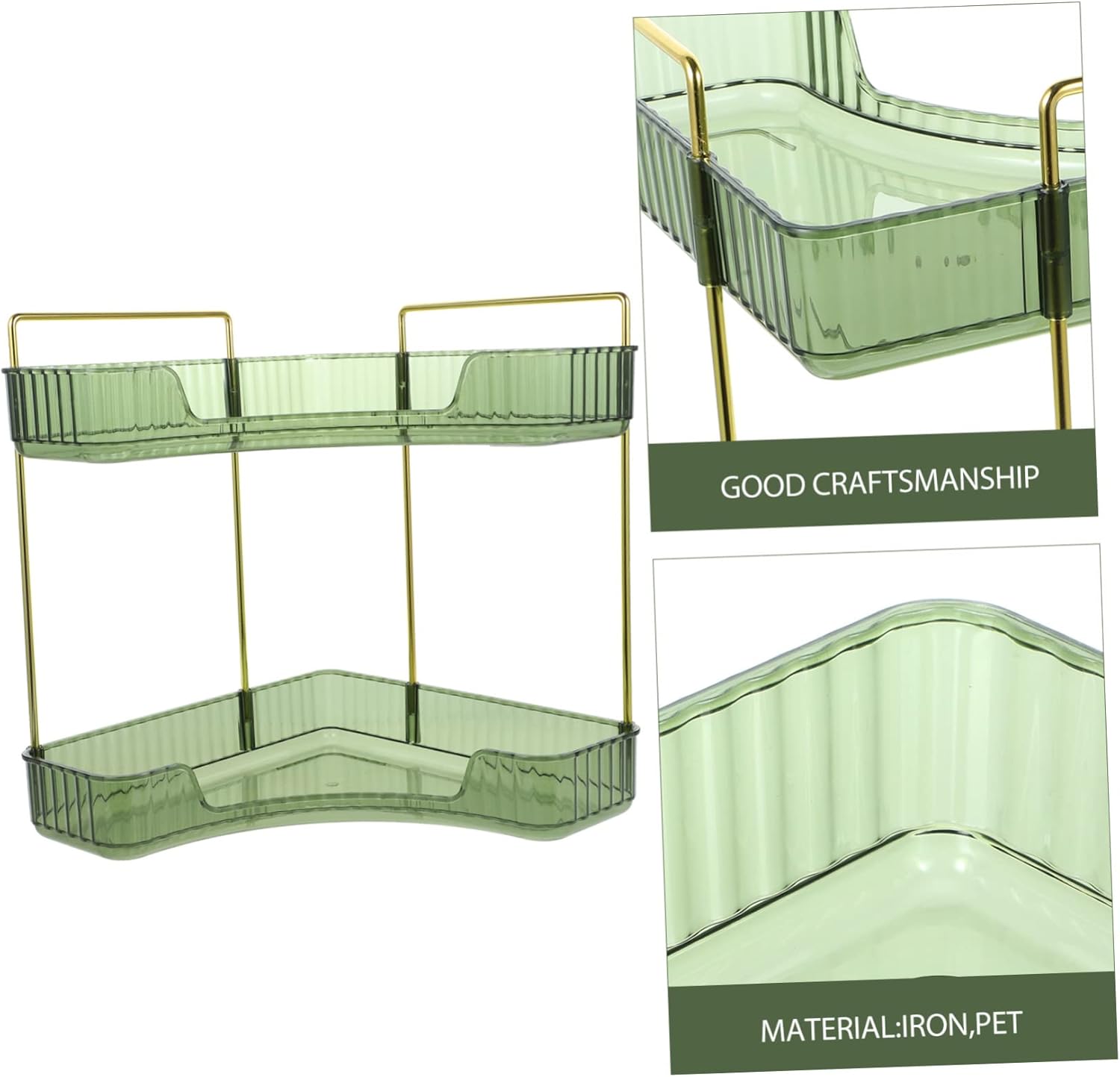 Vaguelly Countertop Vanity Tray Triangle Storage Rack