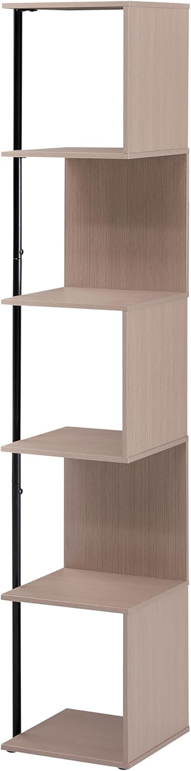 HOMES Inside Out Svenja 60 in Tall Corner Bookshelf 1