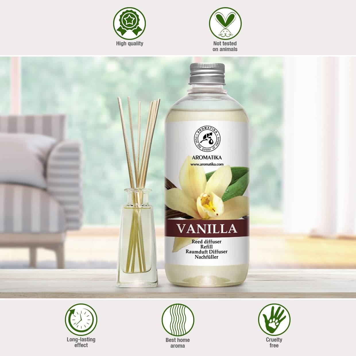 Vanilla Aroma Diffuser Refill 34 Fl Oz