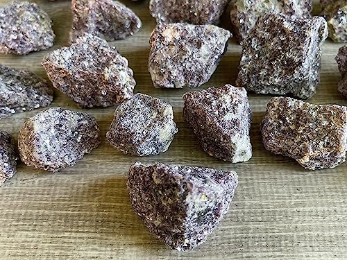 GAF TREASURES 3 Pcs Natural Lepidolite Crystals