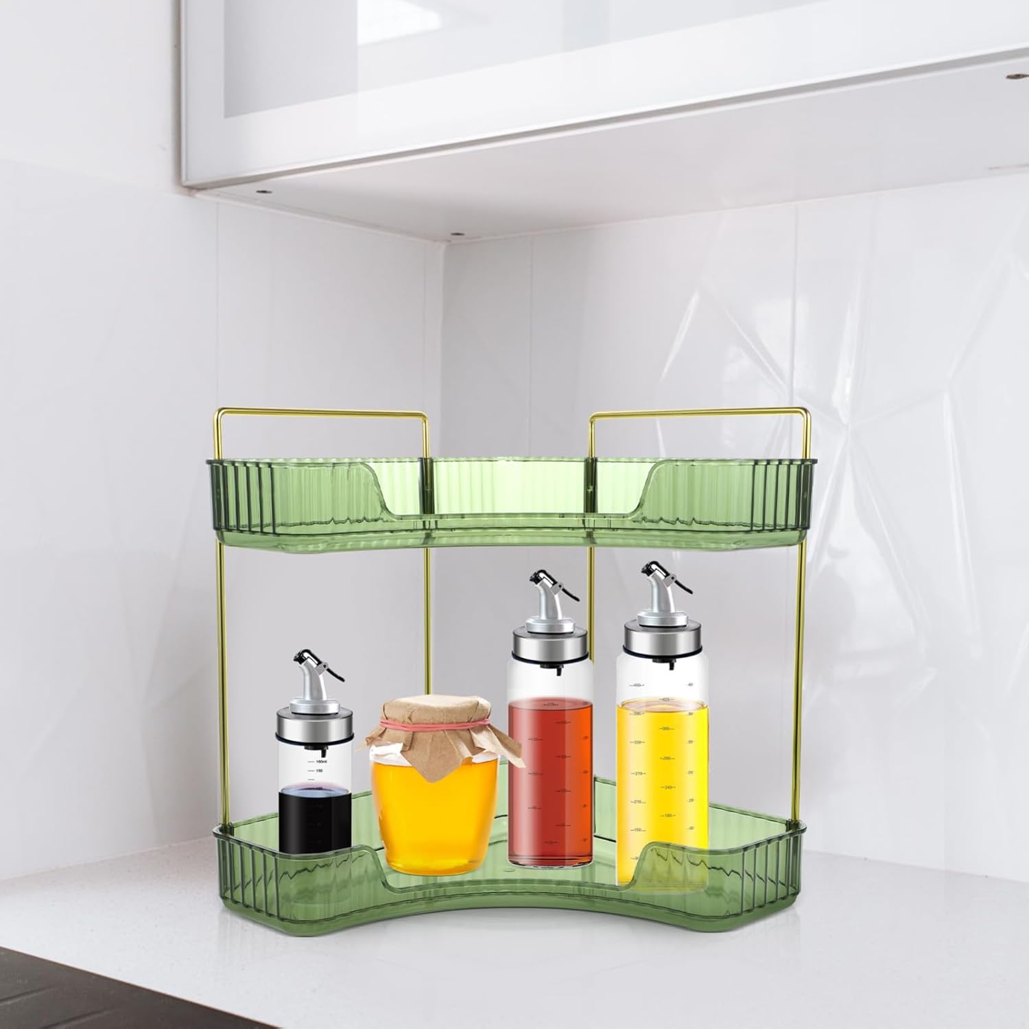 Cabilock Corner Shelf for Bathroom and Kitchen Storage