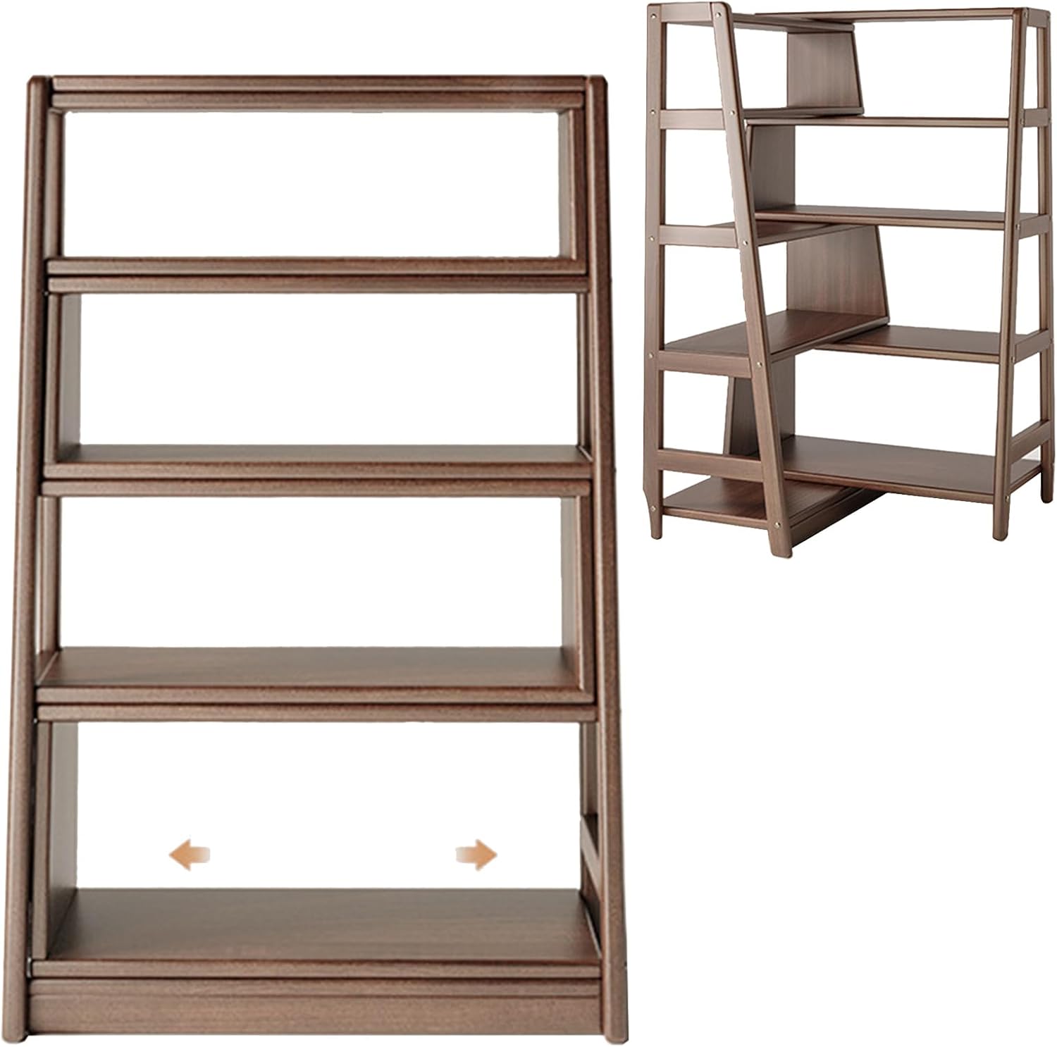 Retractable Corner Bookshelf Solid Wood 22x134x50in