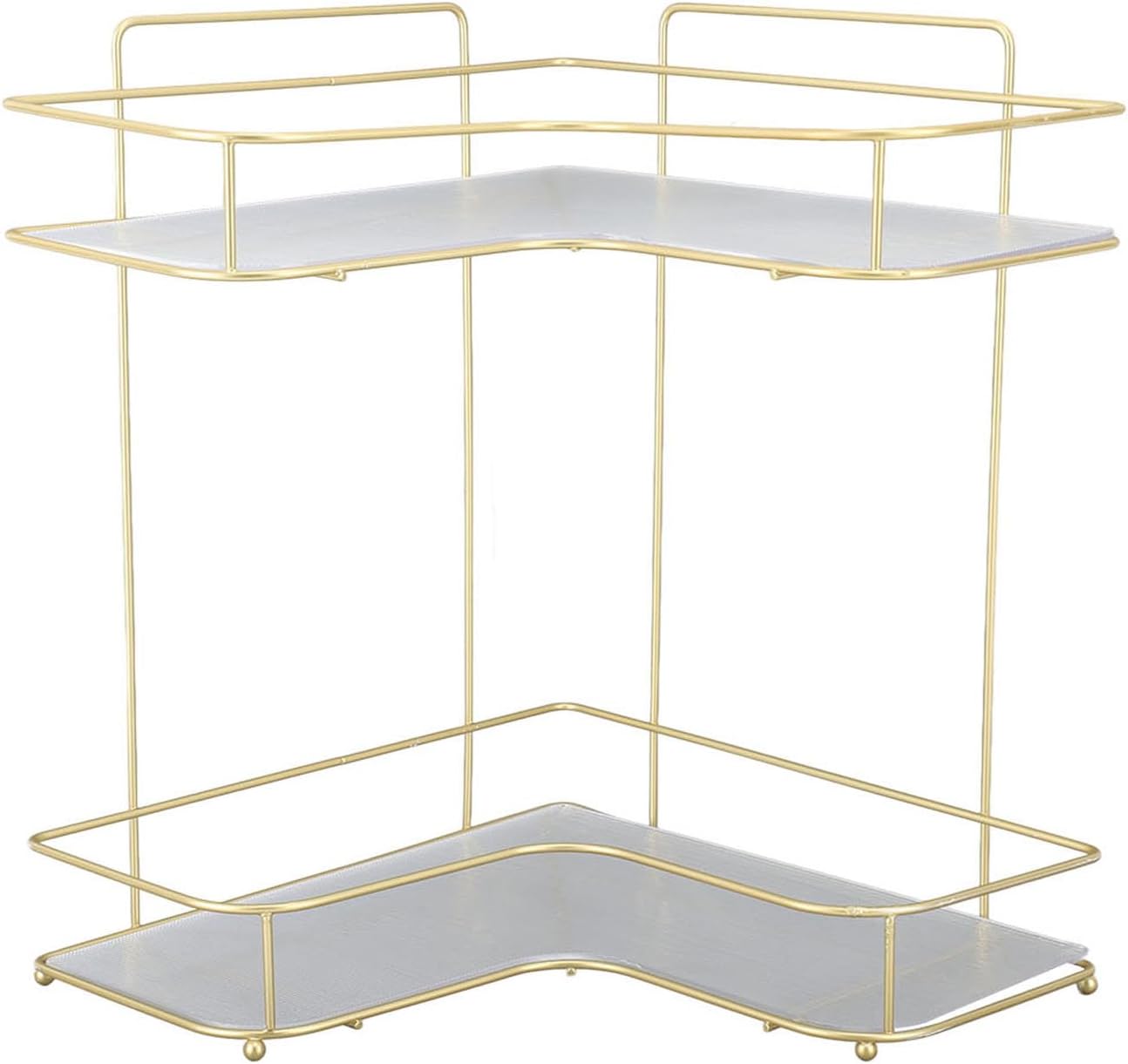 Corner Bathroom Organizer with Acrylic and Iron Construction