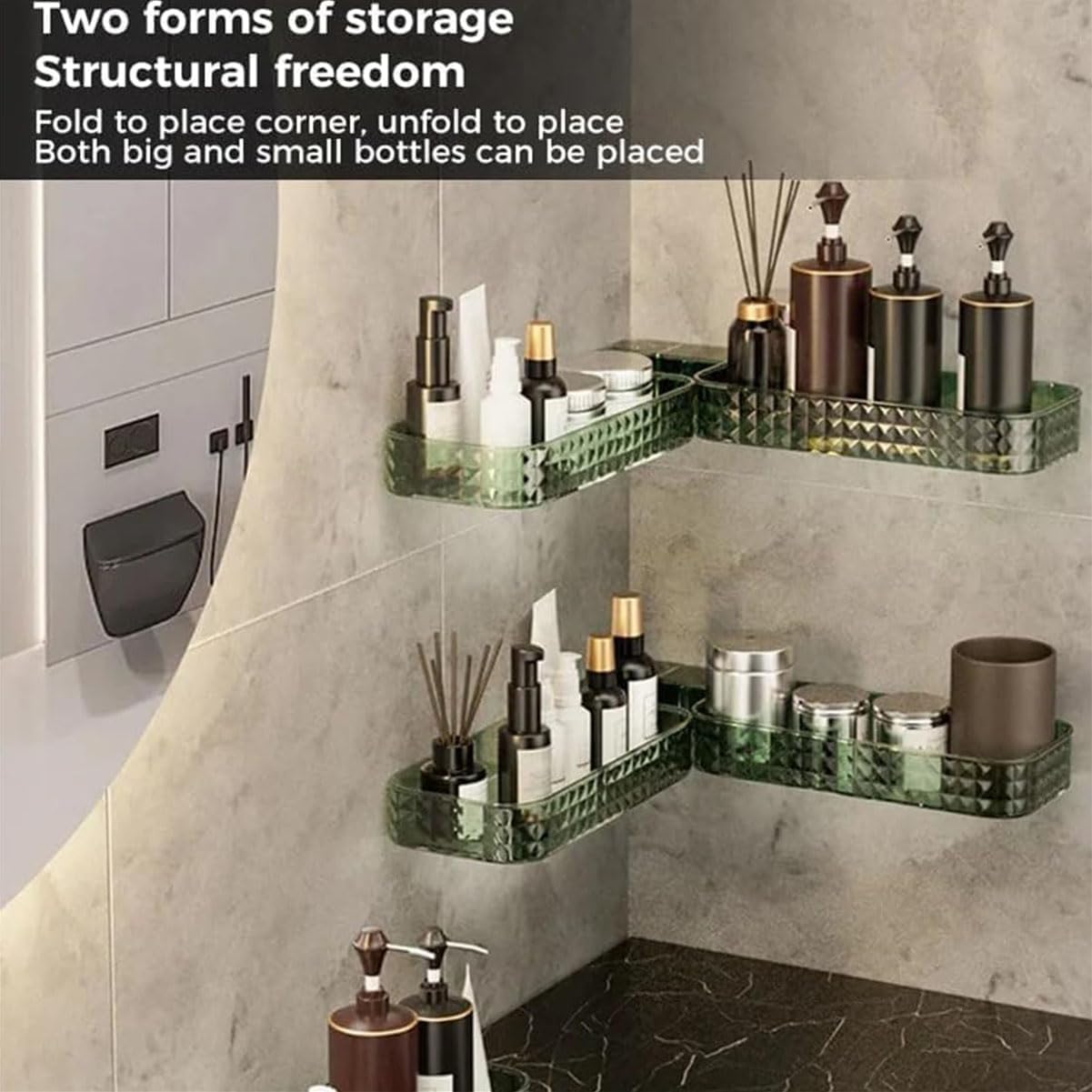 Gdsafs U Shaped Rotating Corner Shelf for Bathroom Kitchen