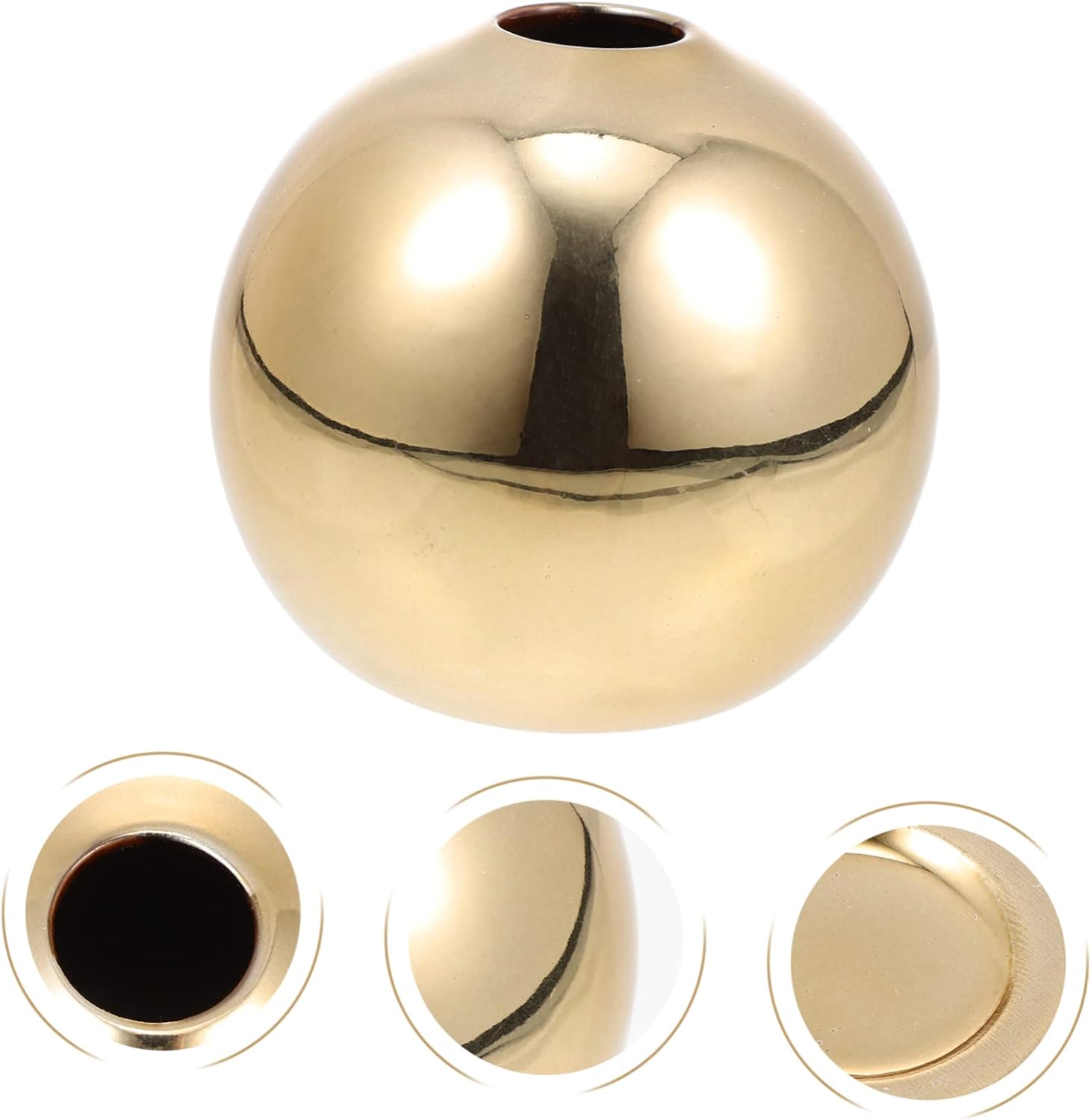 Amosfun Abstract Ceramic Vase with Gold Accents