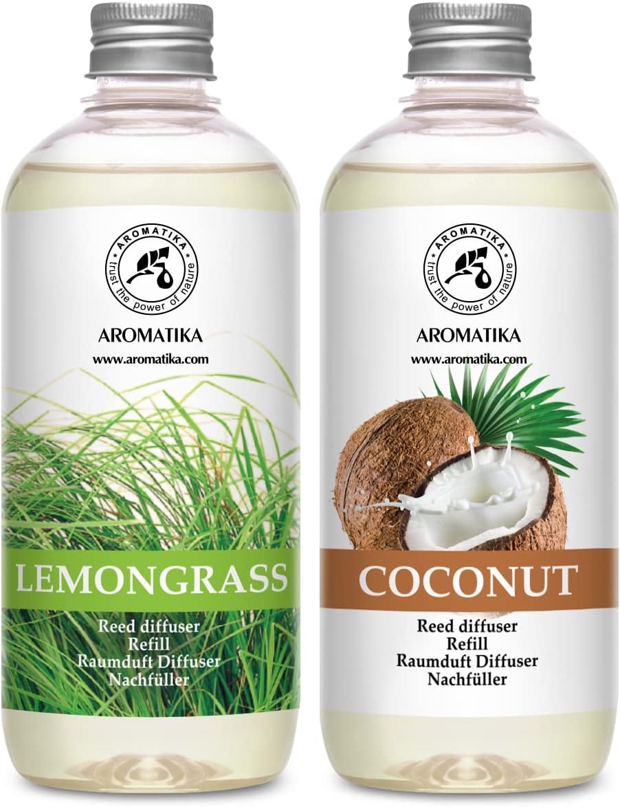Lemongrass Reed Diffuser Refill - 2 x 17 Fl Oz Fresh Aroma