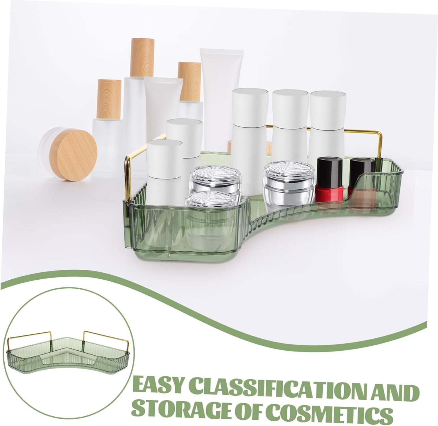 Cabilock Vanity Organizer Corner Shelf Storage Rack