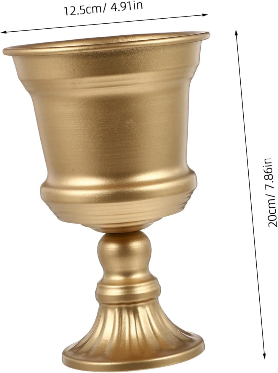 Elegant Gold Metal Flower Vase for Wedding Centerpiece
