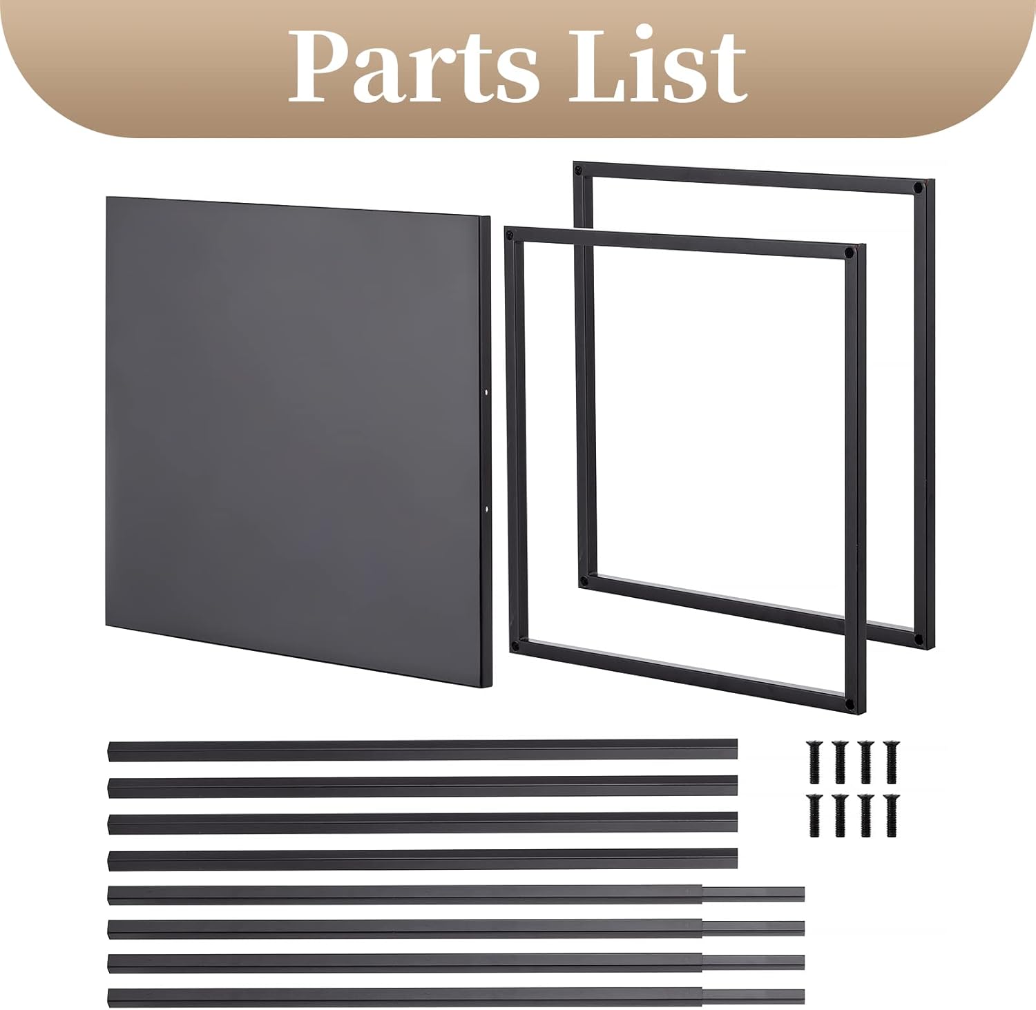 Modern Geometric Wedding Centerpieces Vase - 2 Pcs Black Metal Display Rack