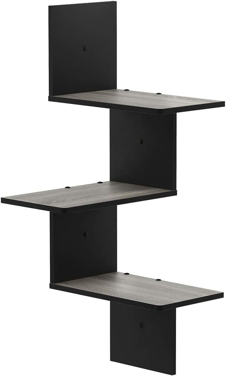 Furinno Rossi 3-Tier Rectangle Wall Shelves